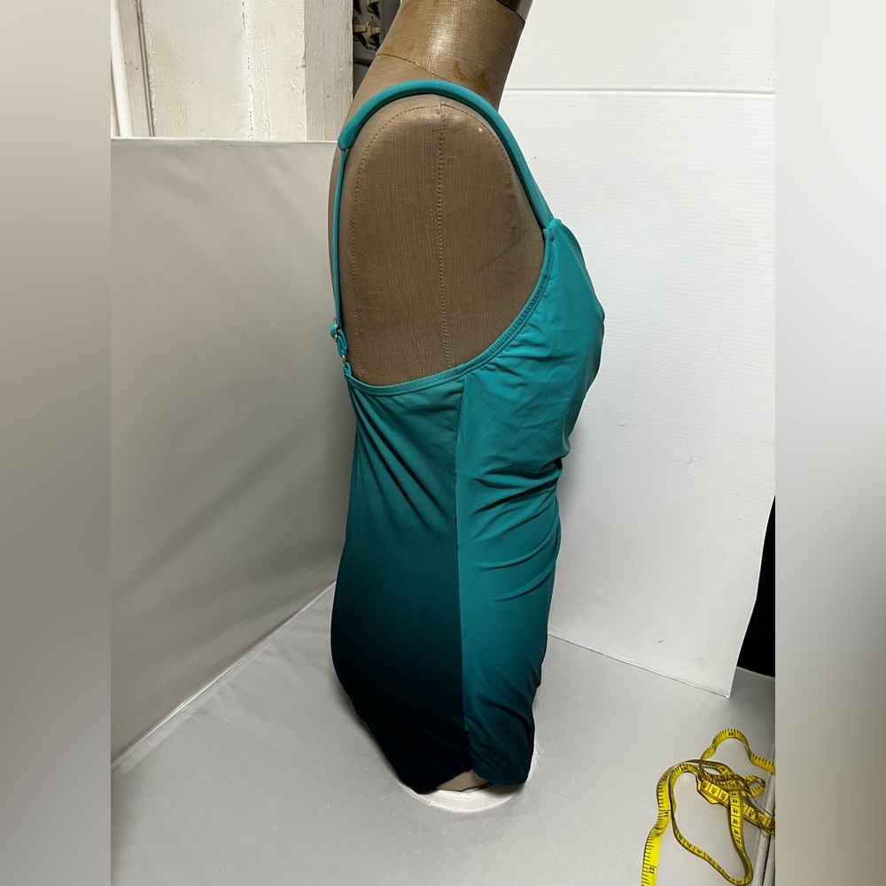 Lands' End Teal One Piece Swimsuit - Picture 3 of 7